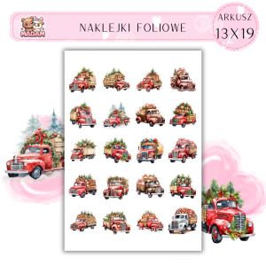 Naklejki Foliowe 13x19, Madam święta: Leśne reniferki – małe i duże renifery gotowe na święta!