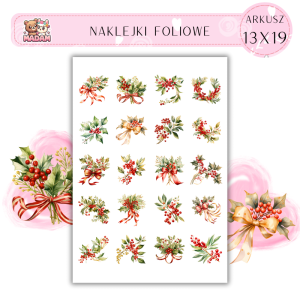 Naklejki Foliowe 13x19, Madam święta: Świąteczne wianuszki i gałązki – subtelne piękno świątecznych dekoracji!