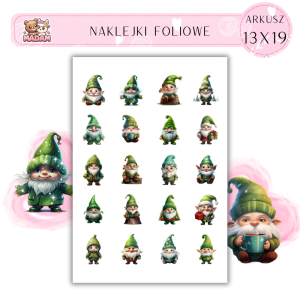 Naklejki Foliowe 13x19, Madam święta: Zimowe krasnale – świąteczne zabawy z małymi pomocnikami!