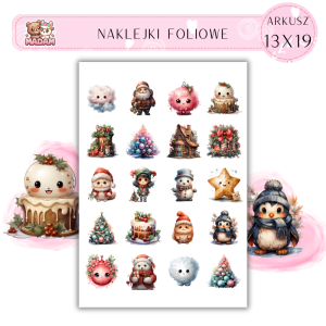 Naklejki Foliowe 13x19, Madam święta: Choinki, prezenty i zimowe uśmiechy – świąteczna radość w jednym miejscu!