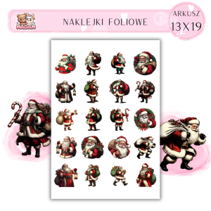 Naklejki Foliowe 13x19, Madam święta: Święty Mikołaj – magiczne przygotowania do Wigilii!