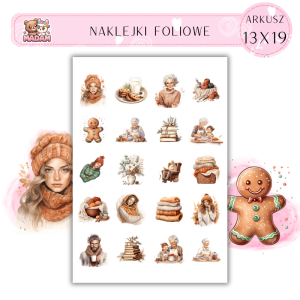 Naklejki Foliowe 13x19, Madam święta: Świąteczne swetry, pierniczki i choinki – święta w domowym zaciszu!