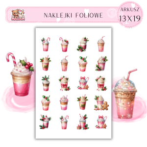 Naklejki Foliowe 13x19, Madam święta: Świąteczne smoothie – zimowe przysmaki w pastelach!