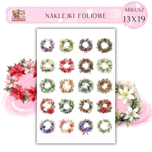 Naklejki Foliowe 13x19, Madam Zima: Zimowe wieńce – bo każdy wieniec ma swój styl!