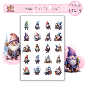 Naklejki Foliowe 13x19, Madam zima: Świąteczne elfy – nie tylko Mikołaj jest gwiazdą!
