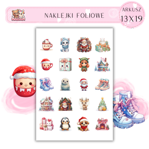 Naklejki Foliowe 13x19, Madam święta: Wesołe Mikołaje – Mikołaj też lubi się zabawić!
