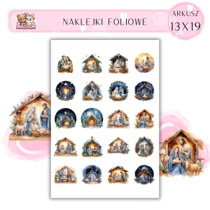 Naklejki Foliowe 13x19, Madam święta: Szopki bożonarodzeniowe – magia świąt w każdym detalu!