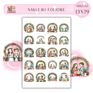 Naklejki Foliowe 13x19, Madam święta: Święte postacie – świąteczne szopki pełne ciepła i tradycji!