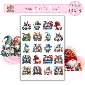 Naklejki Foliowe 13x19, Madam święta: Elfy na straży prezentów – bo ktoś musi pilnować!