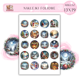 Naklejki Foliowe 13x19, Madam święta: Zimowe wieczory – ciepło świąt w blasku księżyca!