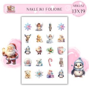 Naklejki Foliowe 13x19, Madam święta: Aniołki i zwierzaki – niebo i ziemia spotykają się w święta!