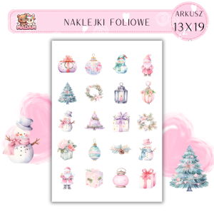 Naklejki Foliowe 13x19, Madam święta: Pastelowe dekoracje – święta w subtelnych barwach!