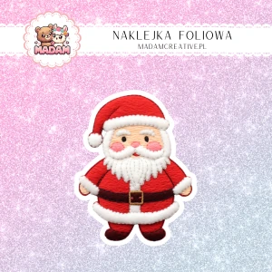 Naklejka foliowa pojedyncza, MaDam Święta: Święty Mikołaj – Świąteczny bohater w akcji!