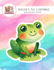 Magnes na lodówkę MaDam Żabka Gabrysia – Skok w kierunku idealnej lemoniady – bo życie to nieustanna pogoń za cytryną!