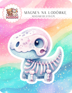 Magnes na lodówkę MaDam Dinozio Felix – Prehistoryczny przyjaciel z fantazją – zawsze gotowy na lodówkowe przygody!