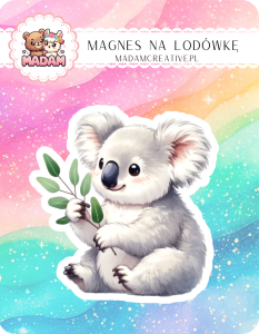 Magnes na lodówkę MaDam Koala Kuba – Eukaliptusowy chillout, bo tak – życie na wolnych obrotach!