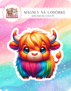 Magnes na lodówkę MaDam Bawół Borys – Jego kolorowy futerko to nie przypadek – Borys wie, jak zwracać na siebie uwagę!