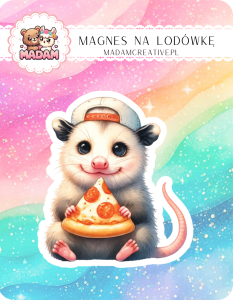 Magnes na lodówkę MaDam Panda Patryk – Pizza to najlepszy przyjaciel każdej pandy!