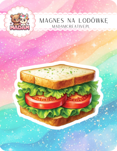 Magnes na lodówkę MaDam Kanapka z sałatą – Między kromkami więcej zieleni niż w ogródku!
