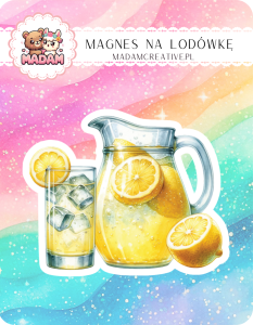 Magnes na lodówkę MaDam Lemoniada Zosia – Cytrynowa świeżość w każdej kropli!