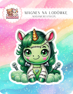 Magnes na lodówkę MaDam Jednorożec Fiona – Tylko ona potrafi tęczowo fikać na jednym kopytku!