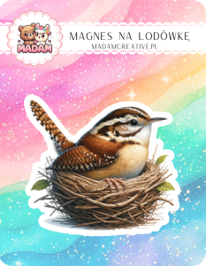 Magnes na lodówkę MaDam Ptasiorek Witek – Gniazdko pełne marzeń i śpiewu!