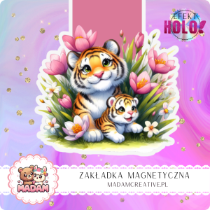 Zakładka Magnetyczna Holograficzna MaDam Tygrysek Leo – Miękkie łapki, twarda wiedza!