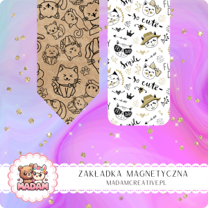 Zakładka Magnetyczna 2 szt. MaDam Koci Zawrót Głowy – Koty, kotki, wszędzie koty – dla miłośników futrzaków!