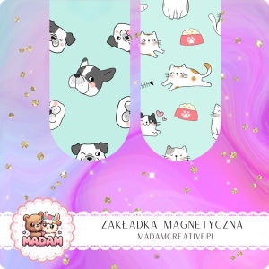 Zakładka Magnetyczna 2 szt. MaDam Psiaki na Tropie – Twoja książka nigdy nie będzie samotna z tymi psimi kumplami!