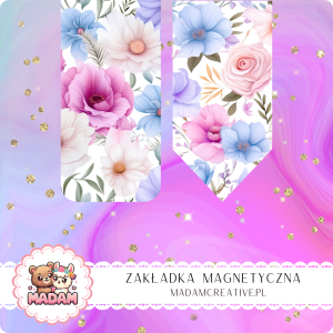 Zakładka Magnetyczna 2 szt. MaDam Kwiatowa Fantazja – Z tymi zakładkami nigdy nie zgubisz się w literackim ogrodzie!