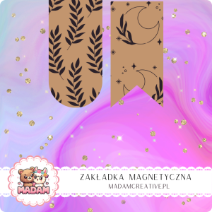 Zakładka Magnetyczna 2 szt. MaDam Brązowy Mrok – Tajemniczy klimat dla książek pełnych sekretów. Czy Twój bohater przetrwa?