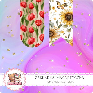 Zakładka Magnetyczna 2 szt. MaDam Wiosenny Kwiat – Wiosna w książce przez cały rok – te zakładki nie pozwolą Ci się zgubić!