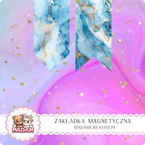 Zakładka Magnetyczna 2 szt. MaDam Niebieski Świat Marmuru – Te zakładki wyglądają tak elegancko, że nawet książki się zawstydzają!