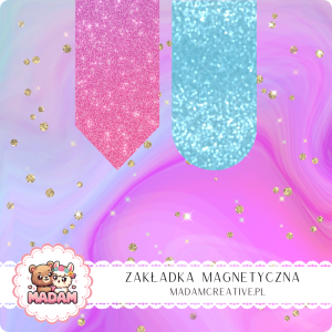 Zakładka Magnetyczna 2 szt. MaDam Brokatowy Blask – Brokatowe zakładki, które lśnią mocniej niż zakończenia w romansach!