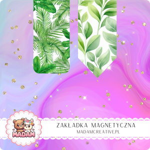 Zakładka Magnetyczna 2 szt. MaDam Zielona Oaza – Dżungla w książce? Gotowe! Roślinna misja ratowania fabuły!