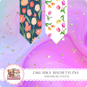 Zakładka Magnetyczna 2 szt. MaDam Kwiatowa Energia – Tylko czeka, aż zakwitniesz z wiedzą! Podlewanie książki niewskazane.