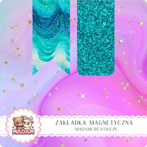 Zakładka Magnetyczna 2 szt. MaDam Błysk Oceanu – Błyszczą jak fabuła na plaży! Uważaj na fale emocji!