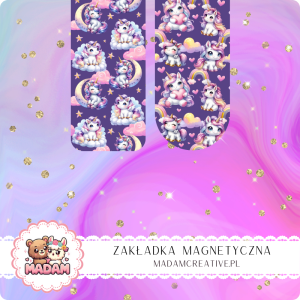 Zakładka Magnetyczna 2 szt. MaDam Urocze Jednorożce – Magiczne historie w jednym miejscu! Jednorożce pilnują twoich sekretów... znaczy stron!