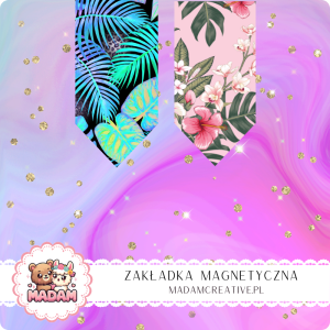 Zakładka Magnetyczna 2 szt. MaDam Tropikalne Listki – Nie zgubisz się w dżungli stron! Palmy dla twojej książki, a nie na wakacje!