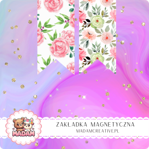 Zakładka Magnetyczna 2 szt. MaDam Różane Marzenia – Romantycznie kwitnąca lektura! Tylko nie zapomnij podlać fabuły!