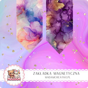 Zakładka Magnetyczna 2 szt. MaDam Kwiatowy Zachód – Cudownie kwitnące między stronami! Kwiaty, które nigdy nie zwiędną – nawet z emocji!