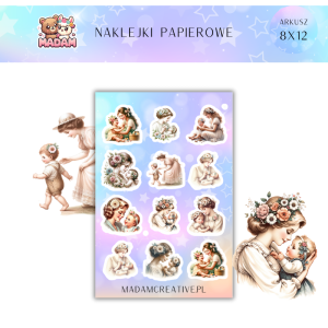 Naklejki Papierowe MaDam 8x12 - Retro Maluszki - Wspomnienia dzieciństwa w wersji vintage!