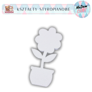 Baza Kwiatek w doniczce 10 cm styropian, MaDam Creative