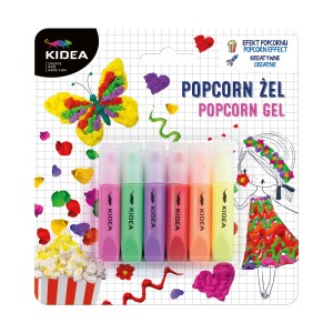 Pisaki magiczne - Popcorn żel 6-kol. Kidea, Derform