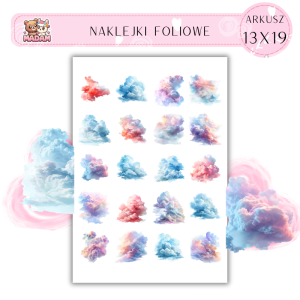 Naklejki Foliowe 13x19, Madam Pogoda: Chmurka – idealna wymówka na lenia!