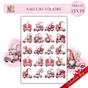 Naklejki Foliowe 13x19 Słodki Walentynkowy Skrzat – Miłość w krasnoludzkim stylu! Madam