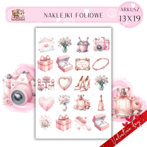 Naklejki Foliowe 13x19 Romantyczne Walentynki – Miłość unosi się w powietrzu! Madam