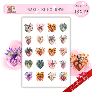 Naklejki Foliowe 13x19 Kwitnące Serca – Miłość rozkwita w pełni! Madam