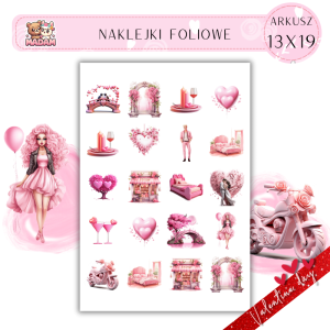 Naklejki Foliowe 13x19 Estetyczne Walentynki – Miłość w subtelnym stylu! Madam