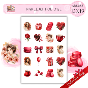 Naklejki Foliowe 13x19 Romantyczne Walentynki – Miłość unosi się w powietrzu! Madam